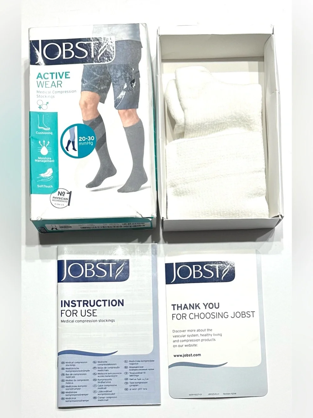 NEW JOBST ActiveWear 20-30 mmHg Firm Support Unisex Athletic Knee Highs Stocking